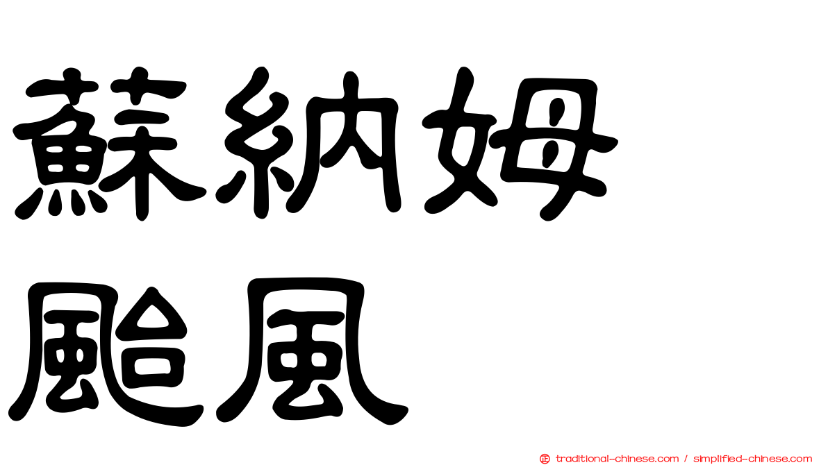 蘇納姆　颱風